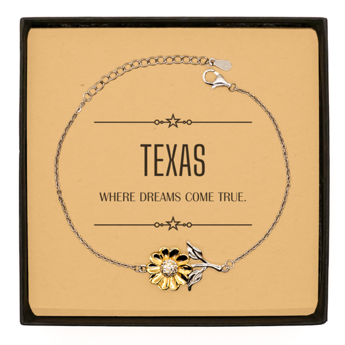 Texas Sunflower Bracelet - Where Dreams Come True | Birthday Gift