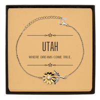 Load image into Gallery viewer, Utah Sunflower Bracelet - Where Dreams Come True | Inspirational Gift
