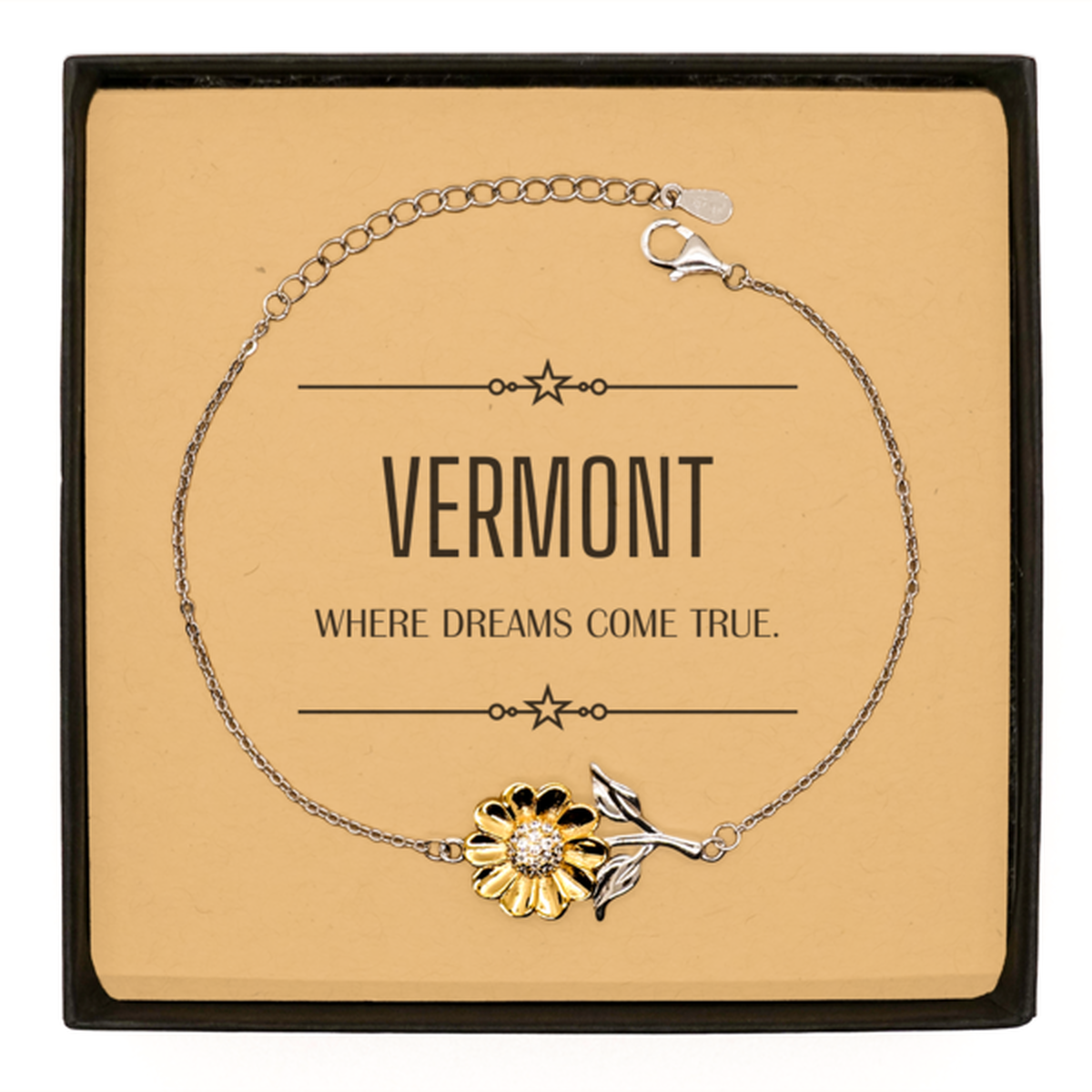 Vermont Sunflower Bracelet - Where Dreams Come True | Meaningful Gift