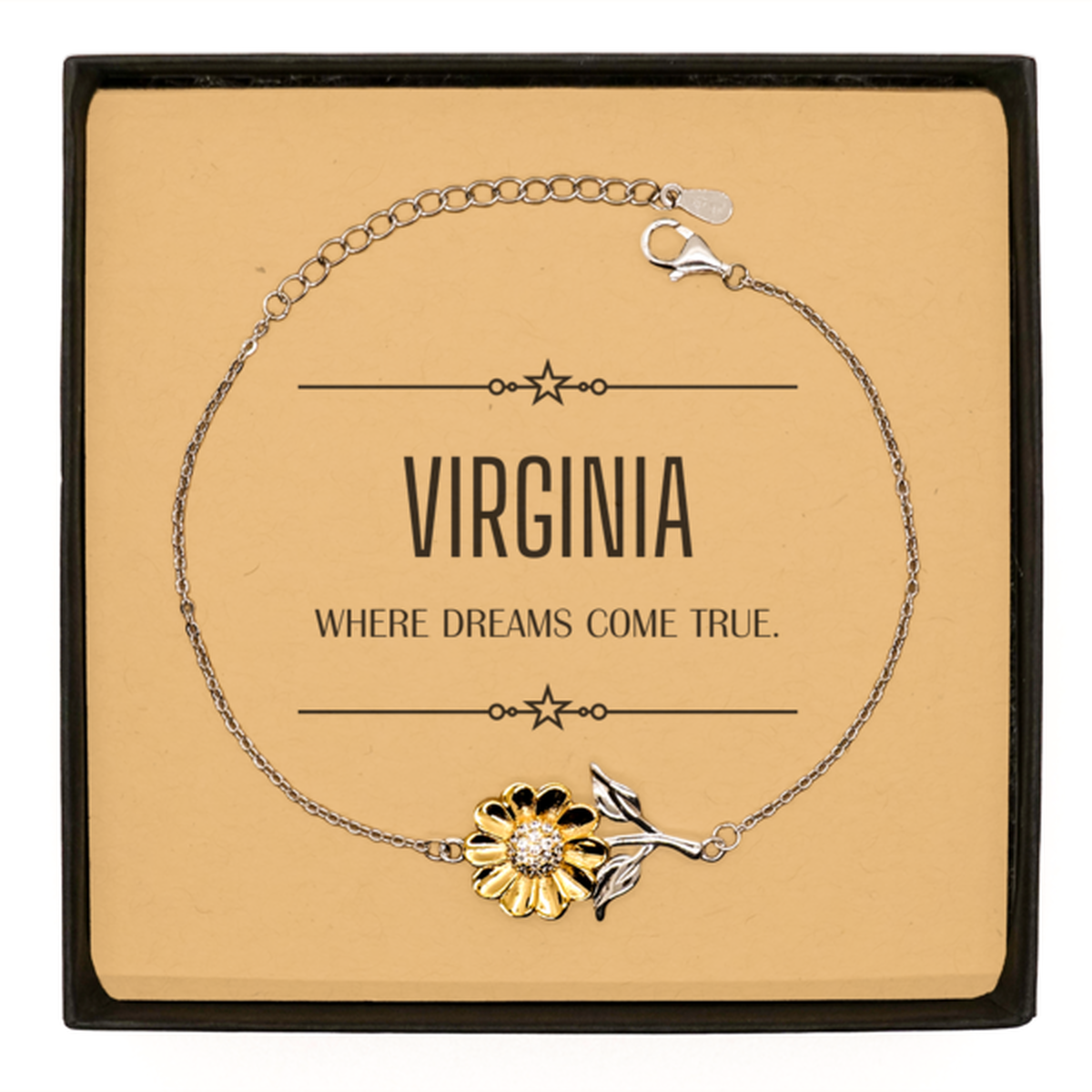 Virginia Sunflower Bracelet - Where Dreams Come True | Inspirational Gift