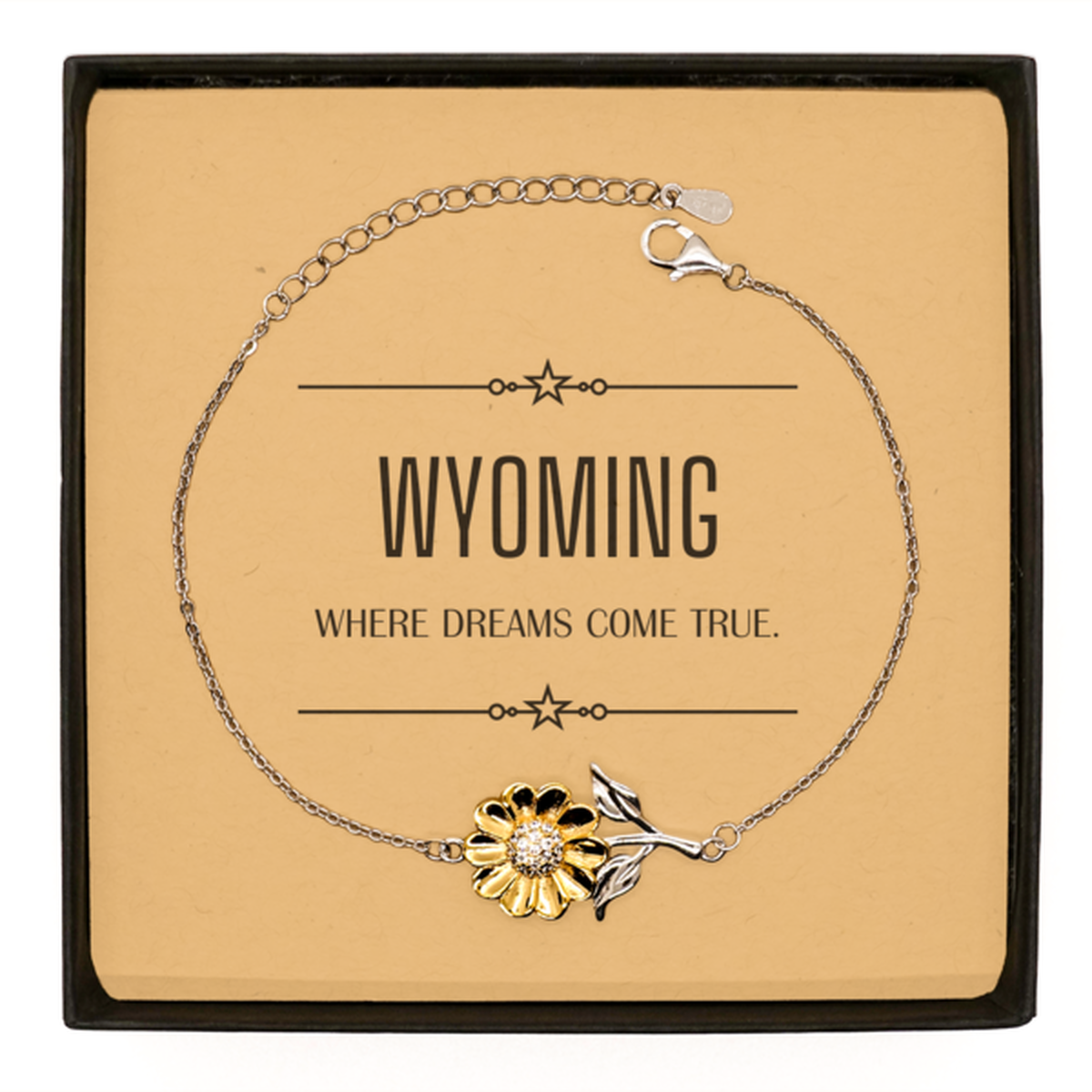 Wyoming Sunflower Bracelet - Where Dreams Come True | Meaningful Gift