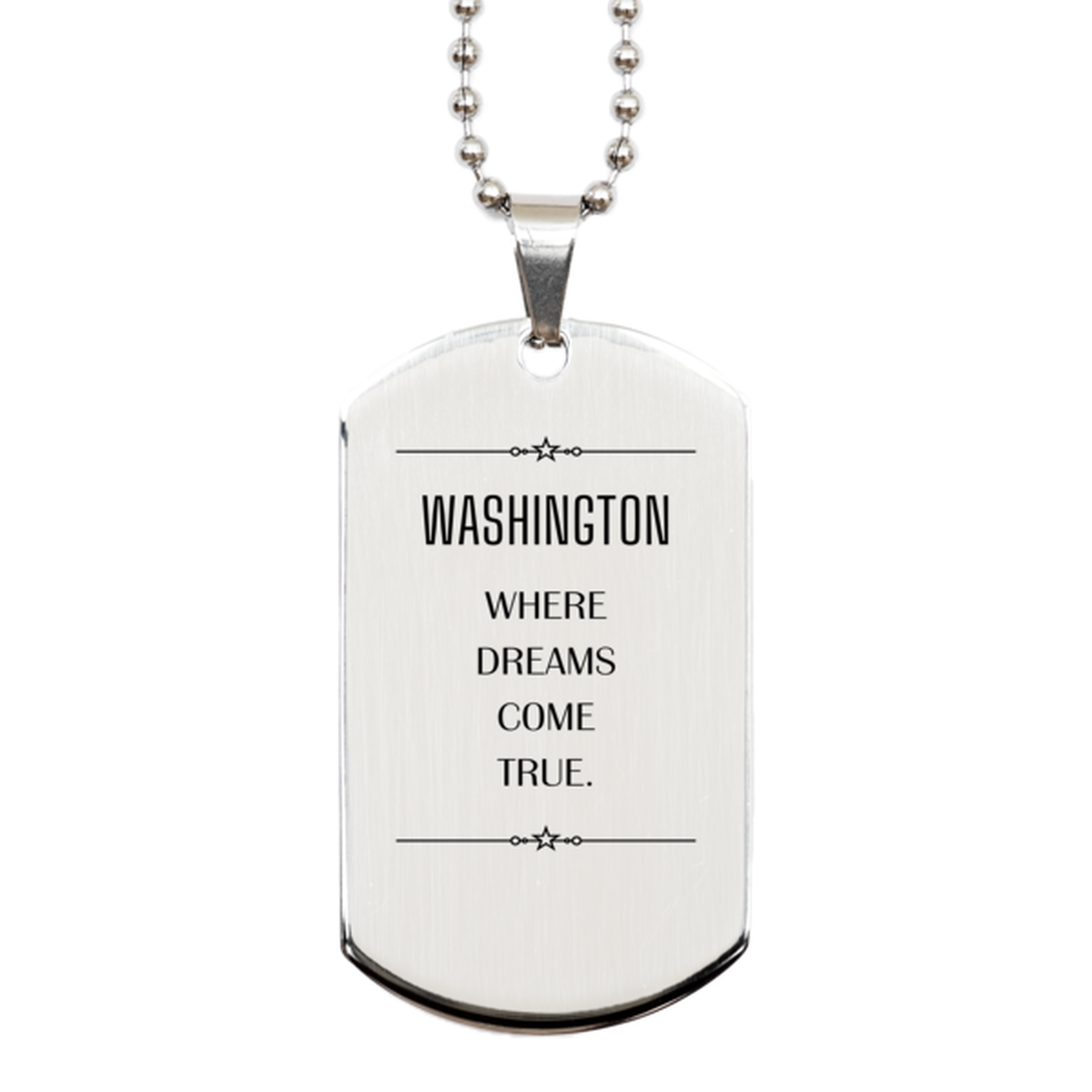 Washington Inspirational Necklace - Where Dreams Come True | Birthday Gift