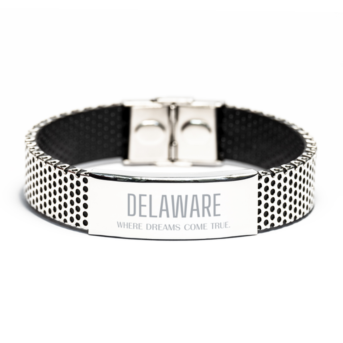 Love Delaware State Stainless Steel Bracelet, Delaware Where dreams come true, Birthday Inspirational Gifts For Delaware Men, Women, Friends