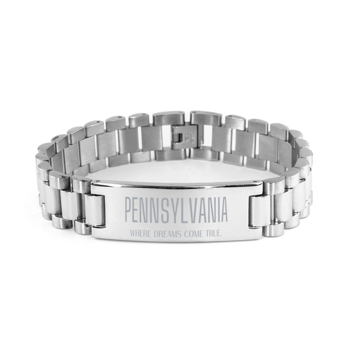 Love Pennsylvania State Ladder Stainless Steel Bracelet, Pennsylvania Where dreams come true, Birthday Inspirational Gifts For Pennsylvania Men, Women, Friends