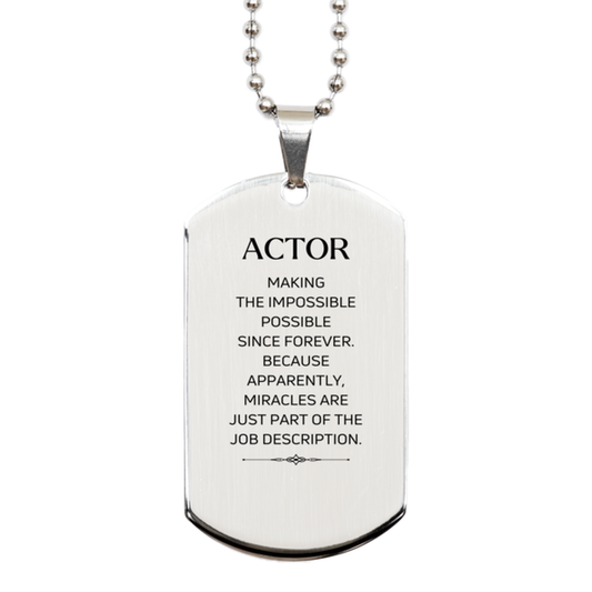 Actor Inspirational Necklace - Miracles are just part of the job description | Birthday Gift