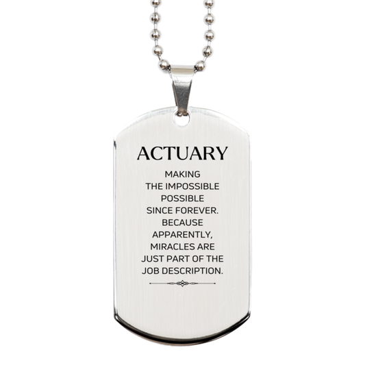 Actuary Necklace - Miracles are Just Part of the Job | Birthday Gift