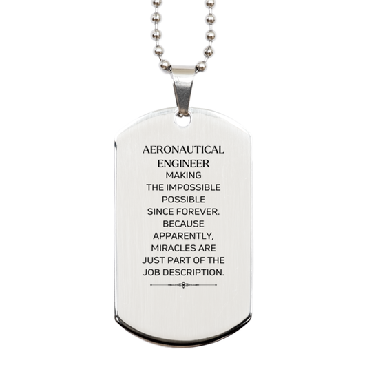 Aeronautical Engineer Necklace - Miracles Are Part of the Job | Inspirational Gift