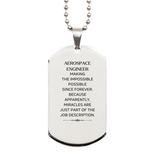 Aerospace Engineer Necklace - Miracles are Just Part of the Job | Inspirational Birthday Gift