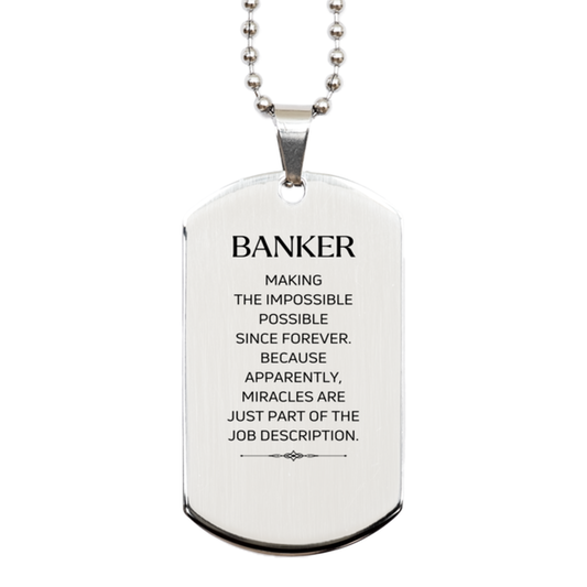 Banker Inspirational Necklace - Miracles are just part of the job description | Birthday Gift