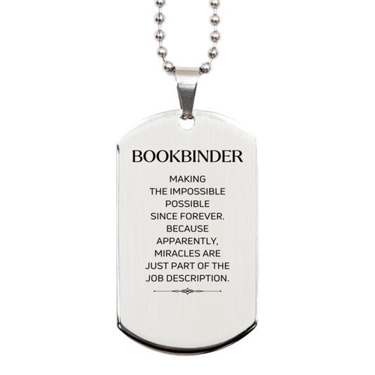 Bookbinder Inspirational Necklace - Miracles are Just Part of the Job Description | Motivational Gift