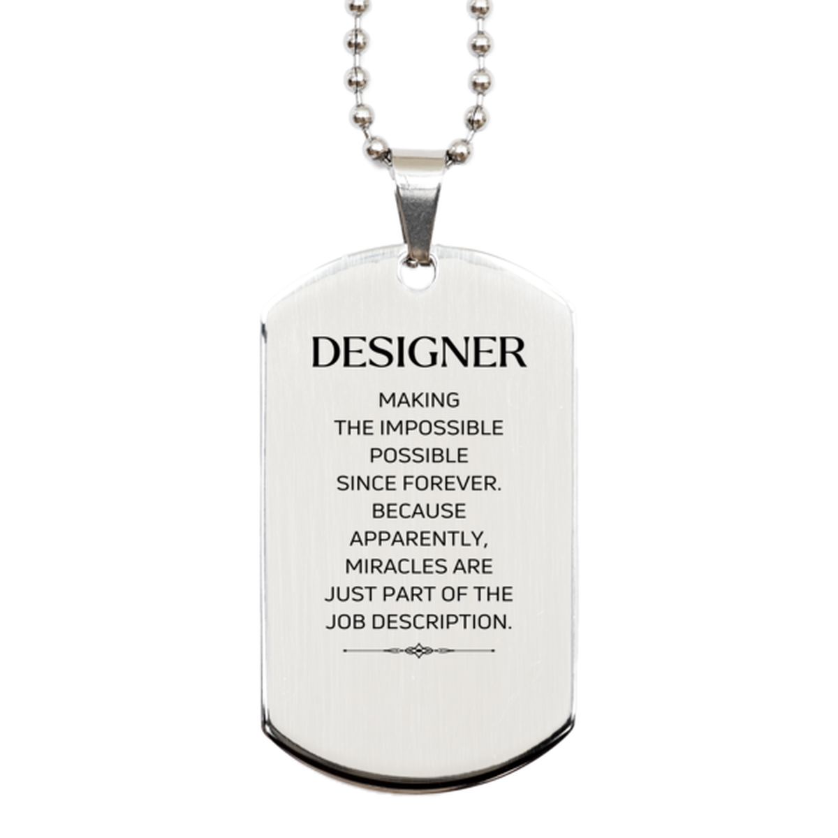 Designer Inspirational Necklace - Miracles are just part of the job description | Birthday Gift
