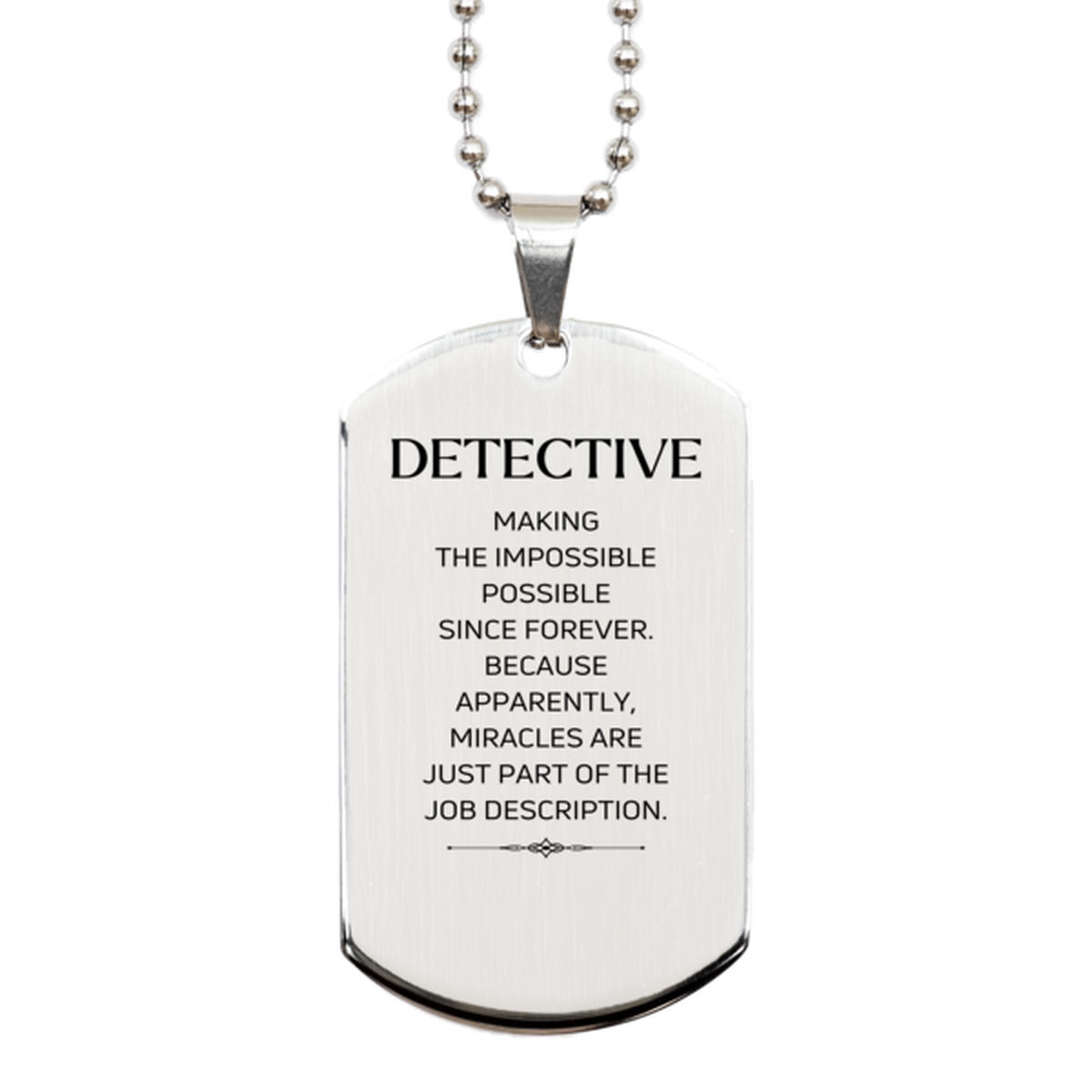Detective Necklace - Miracles are Just Part of the Job | Inspirational Gift