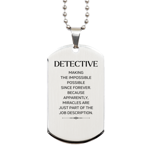 Detective Necklace - Miracles are Just Part of the Job | Inspirational Gift