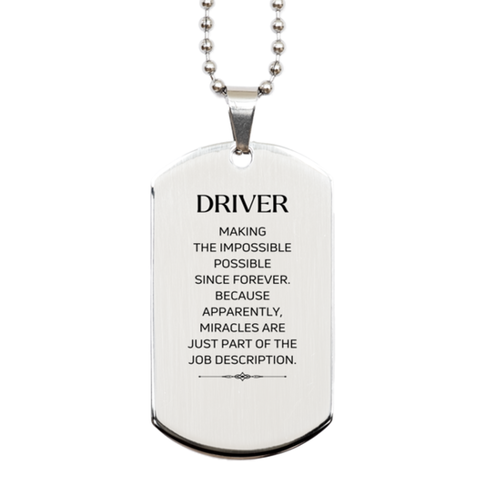Driver Inspirational Necklace - Miracles Are Just Part of the Job Description | Birthday Gift