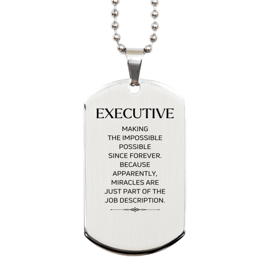 Executive Inspirational Necklace - Miracles Are Just Part of the Job | Birthday Gift
