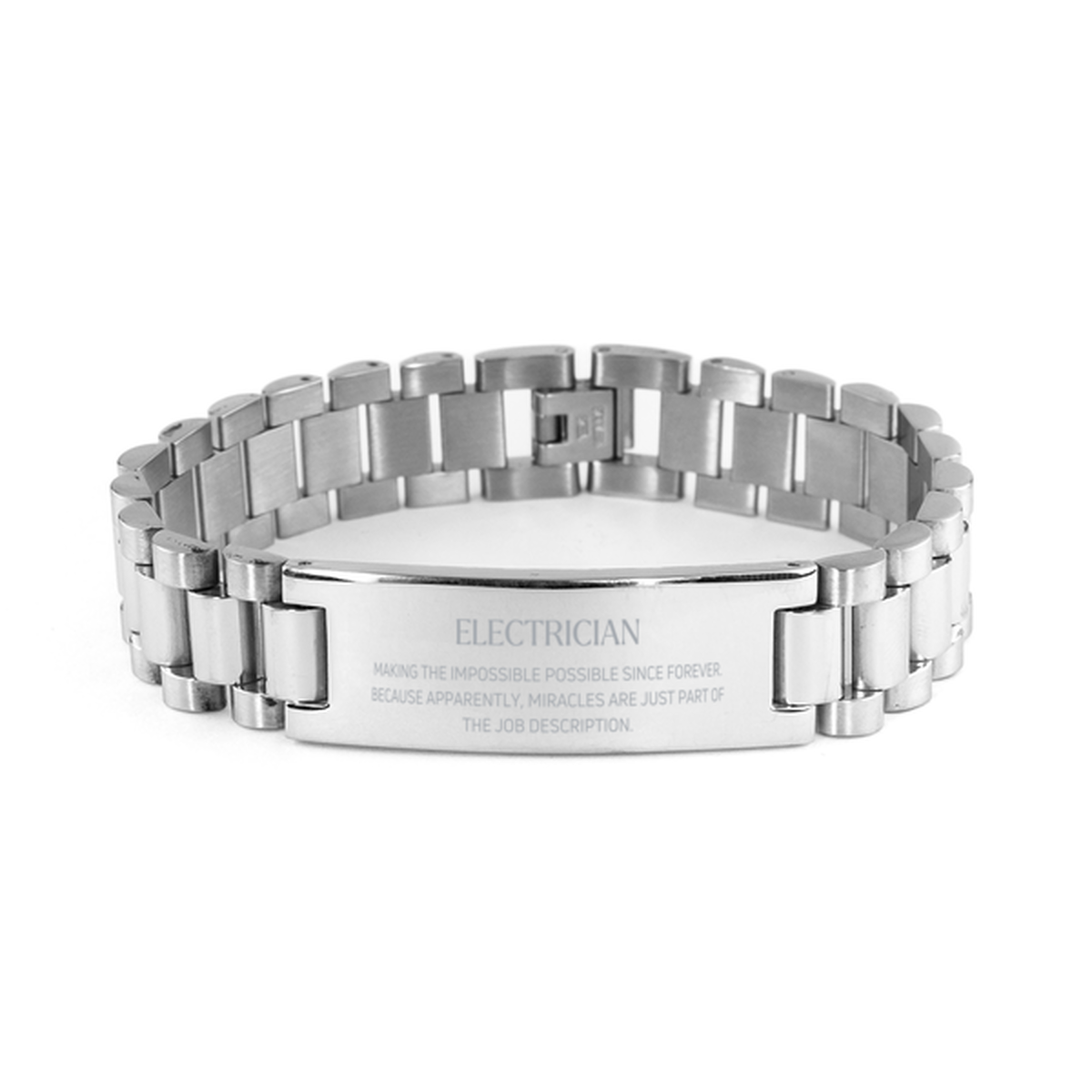 Electrician Stainless Steel Bracelet - Miracles are Just Part of the Job | Birthday Gift