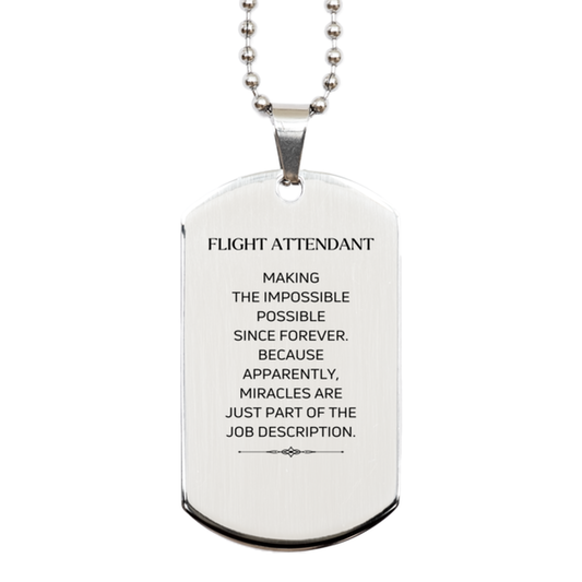 Flight Attendant Inspirational Necklace - Miracles are Just Part of the Job | Birthday Gift
