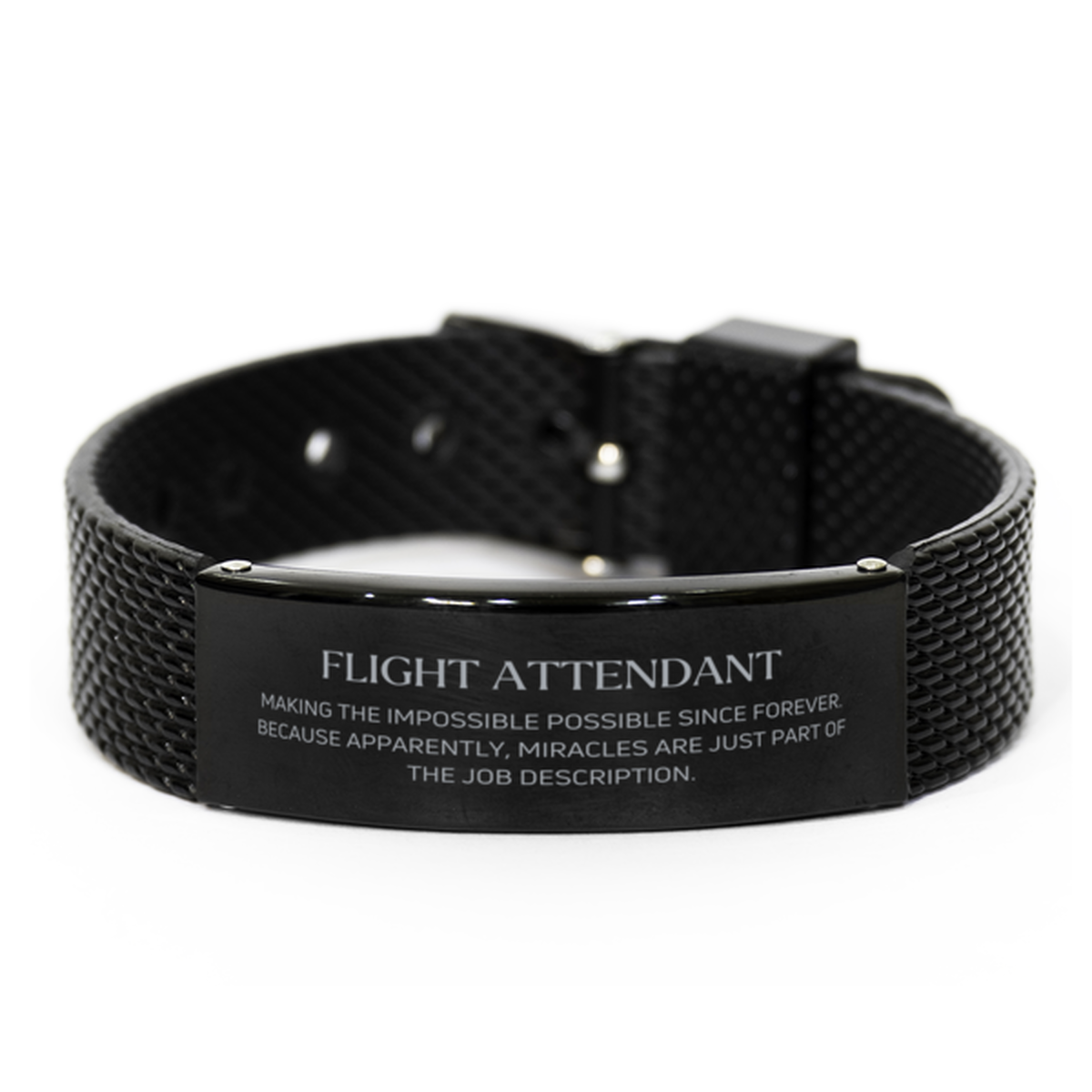 Flight Attendant Inspirational Bracelet - Miracles are Just Part of the Job | Perfect Gift