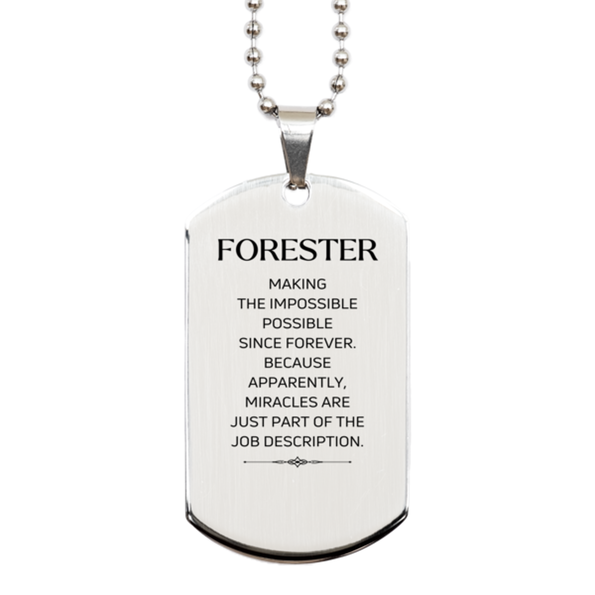 Forester Inspirational Necklace - Miracles are just part of the job description | Birthday Gift