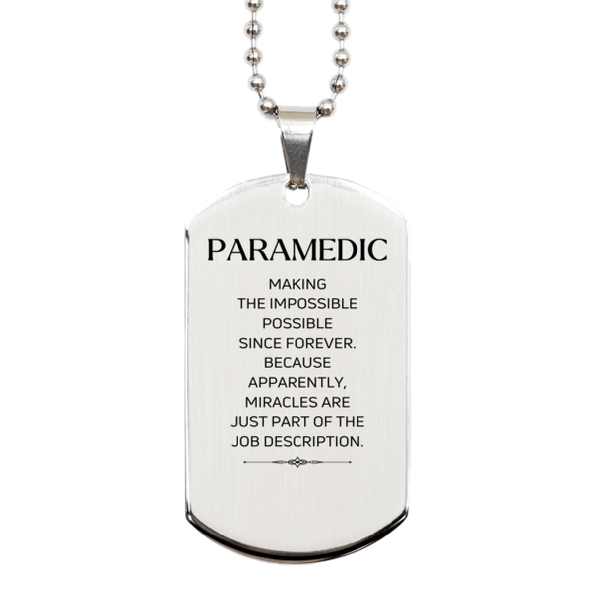 Paramedic Inspirational Necklace - Miracles are just part of the job description | Perfect Gift