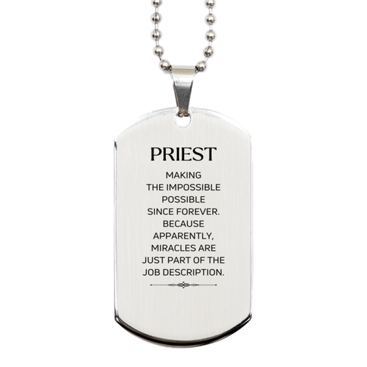 Priest Inspirational Necklace - Miracles are just part of the job | Birthday Gift