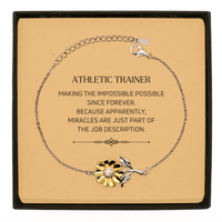 Load image into Gallery viewer, Athletic Trainer Sunflower Bracelet - Miracles are Just Part of the Job | Inspirational Gift
