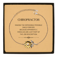 Load image into Gallery viewer, Chiropractor Sunflower Bracelet - Miracles are Part of the Job | Meaningful Gift
