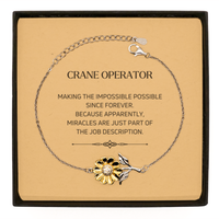 Load image into Gallery viewer, Crane Operator Inspirational Bracelet - Miracles are just part of the job description | Birthday Gift
