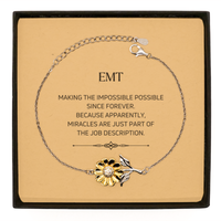 Load image into Gallery viewer, EMT Sunflower Bracelet - Miracles are Just Part of the Job | Inspirational Gift
