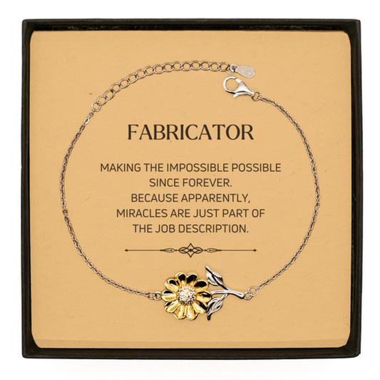 Fabricator Sunflower Bracelet - Miracles are just part of the job description | Inspirational Gift
