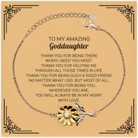 Load image into Gallery viewer, Goddaughter Sunflower Bracelet - Thank You for Being There | Birthday &amp; Christmas Gift
