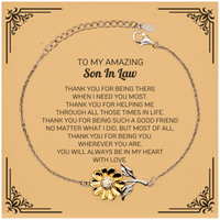 Load image into Gallery viewer, Son In Law Sunflower Bracelet - Thank You for Being There | Birthday &amp; Christmas Gift
