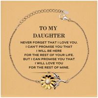 Load image into Gallery viewer, Daughter Sunflower Bracelet - I Will Love You for the Rest of Mine | Heartfelt Gift
