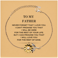 Load image into Gallery viewer, Dad Sunflower Bracelet - I Will Love You For The Rest Of Mine | Father&#39;s Day Gift
