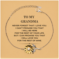 Load image into Gallery viewer, Grandma Sunflower Bracelet - I Will Love You for the Rest of Mine | Birthday &amp; Christmas Gift
