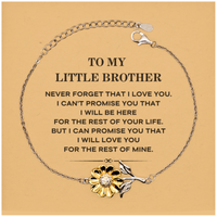 Load image into Gallery viewer, Little Brother Sunflower Bracelet - I Will Love You For The Rest Of Mine | Birthday &amp; Christmas Gift
