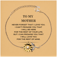 Load image into Gallery viewer, Mom Sunflower Bracelet - I Will Love You for the Rest of Mine | Mother&#39;s Day Gift
