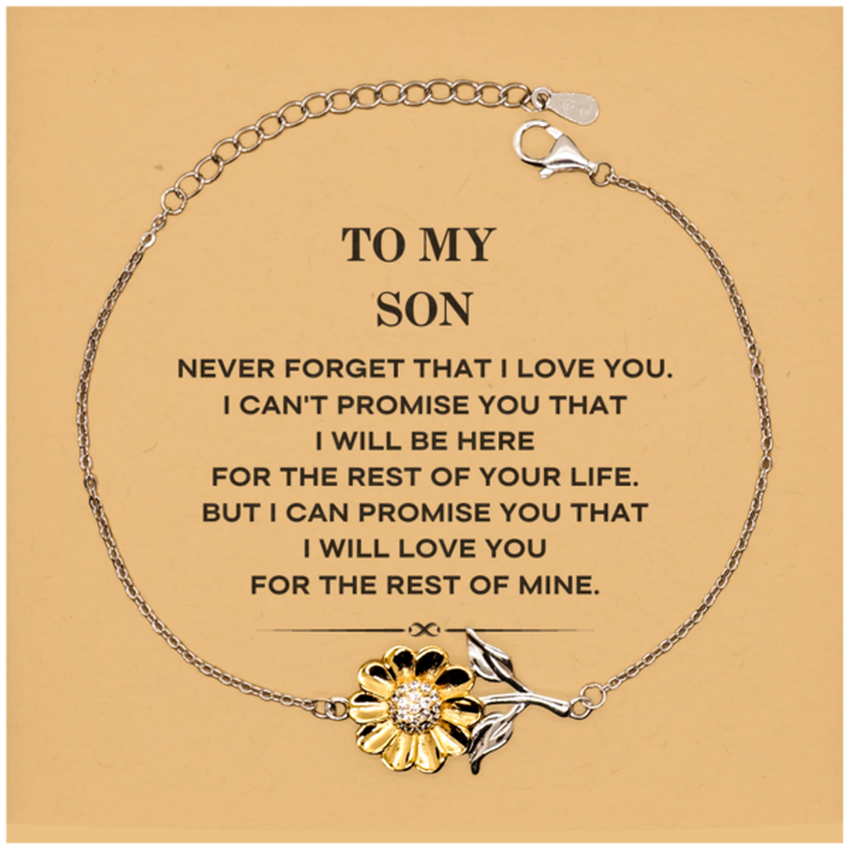 Son Sunflower Bracelet - I Will Love You for the Rest of Mine | Meaningful Gift