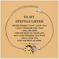 Load image into Gallery viewer, Stepdaughter Sunflower Bracelet - I Will Love You for the Rest of Mine | Birthday and Christmas Gift
