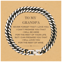 Load image into Gallery viewer, Grandpa Cuban Link Chain Bracelet - I Will Love You For The Rest Of Mine | Birthday &amp; Christmas Gift
