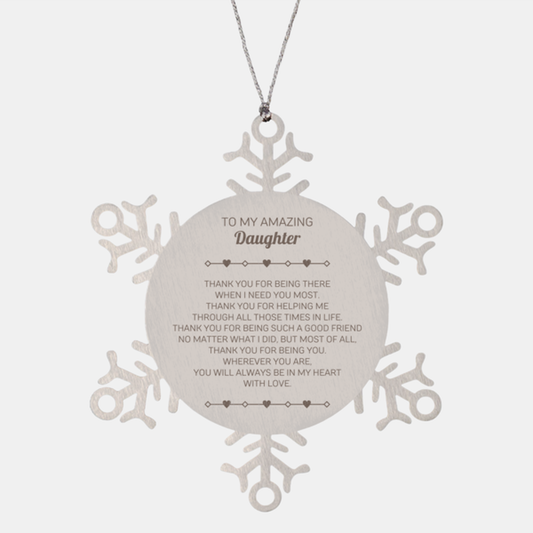 Daughter Snowflake Ornament - To My Amazing Daughter | Christmas Gift