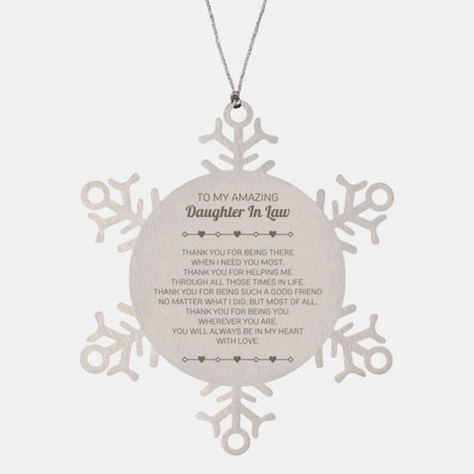 Daughter In Law Snowflake Ornament - To My Amazing Daughter In Law | Christmas Gift