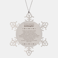 Load image into Gallery viewer, Goddaughter Snowflake Ornament - Thank You for Being There | Christmas Gift
