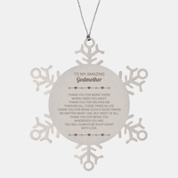 Load image into Gallery viewer, Godmother Snowflake Ornament - Thank You for Being There | Christmas Gift
