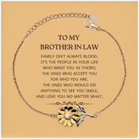 Load image into Gallery viewer, Brother In Law Sunflower Bracelet - Family Isn&#39;t Always Blood | Birthday Christmas Gift
