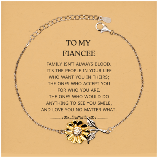 Fiancee Sunflower Bracelet - To My Fiancee | Meaningful Gift