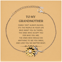 Load image into Gallery viewer, Grandmother Sunflower Bracelet - Family Isn&#39;t Always Blood | Thoughtful Gift
