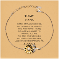 Load image into Gallery viewer, Nana Sunflower Bracelet - Family Isn&#39;t Always Blood | Birthday Christmas Gift
