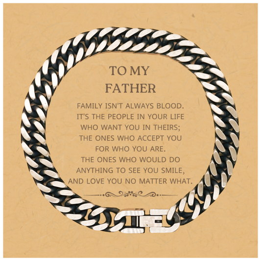 Dad Cuban Link Chain Bracelet - To My Father Design | Birthday and Christmas Gift