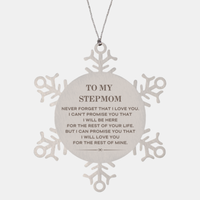 Load image into Gallery viewer, Stepmom Snowflake Ornament - I Will Love You For The Rest Of Mine | Christmas Gift
